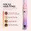 Automatic Rotating Curling Iron with Fast Heating, Adjustable Ceramic Barrel, LED Display, 1.1 Inch Pink Gradient for Long Lasting Curls 2
