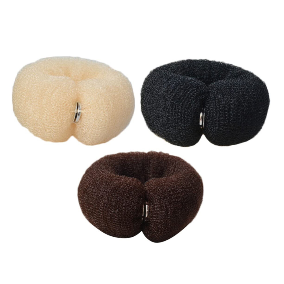Hair Bun Maker Set for Women Nylon Donut Shaper Tool Quick Bun Styling Adds Volume Long Hair