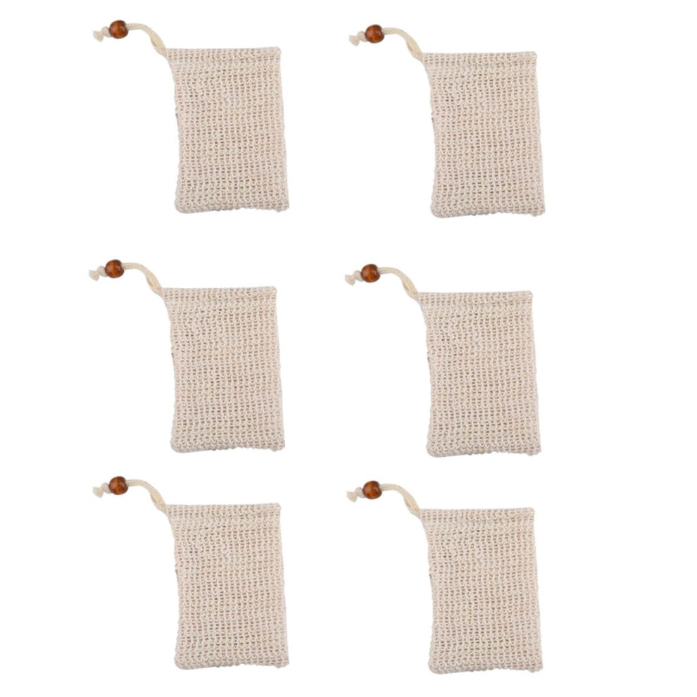 6pcs Soap Saver Bag Foaming Mesh Pouch for Shower and Facial Cleansing with Rich Bubbles and Gentle Exfoliation