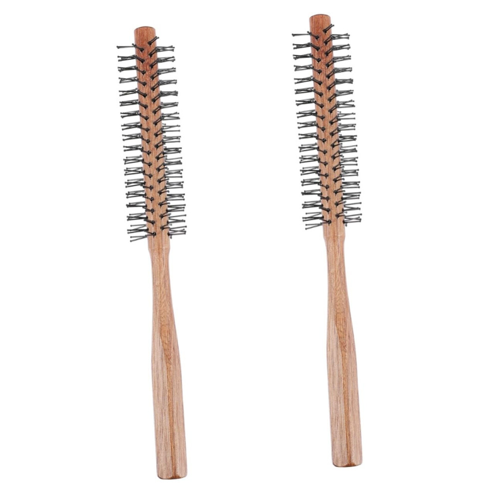 Unisex Wooden Hair Comb Set With Widetooth Design For Gentle Detangling And Scalp Massage, 2Pcs