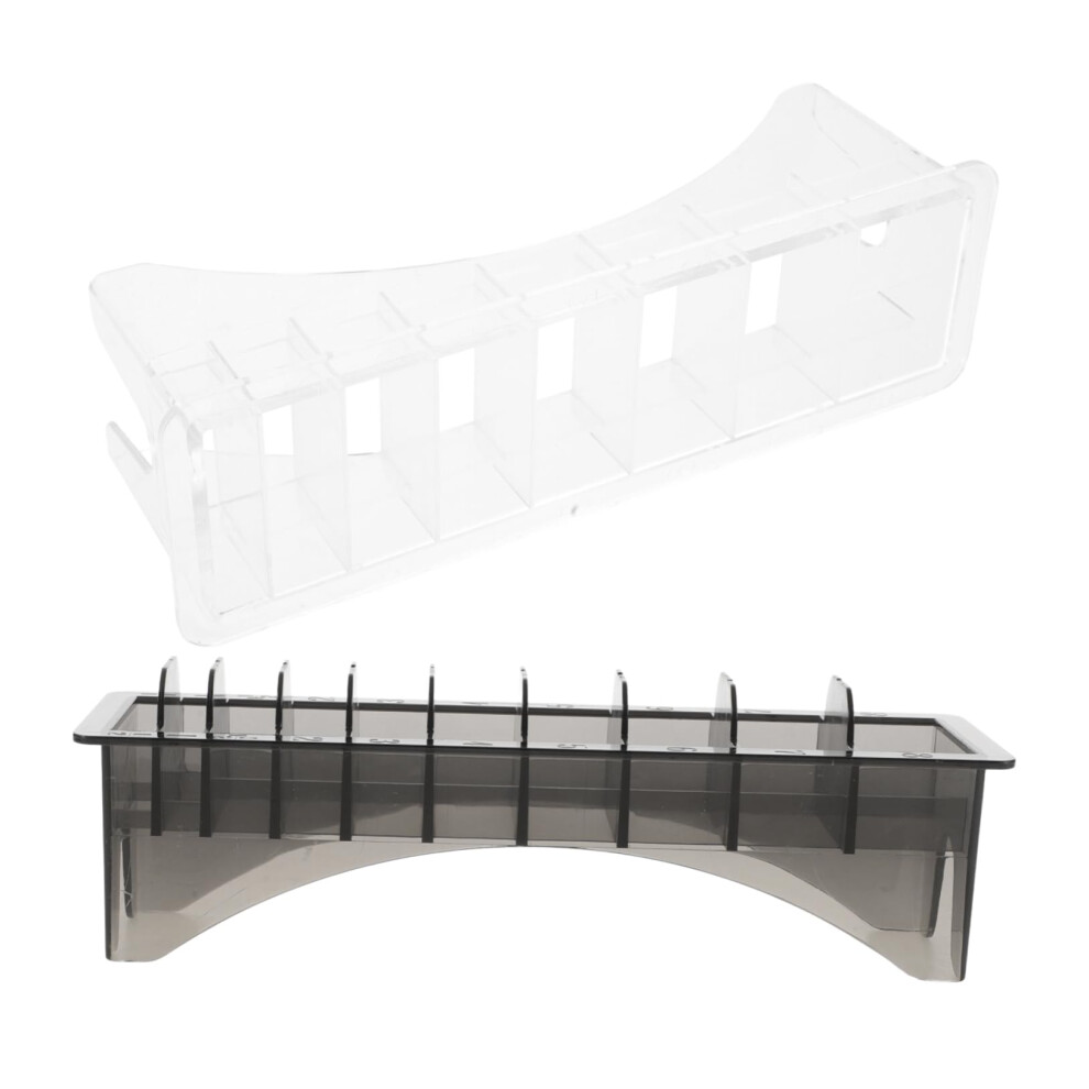 Black Clipper Guard Organizer For Barber Tool Storage, Hair Clipper And Comb Holder, Durable Case