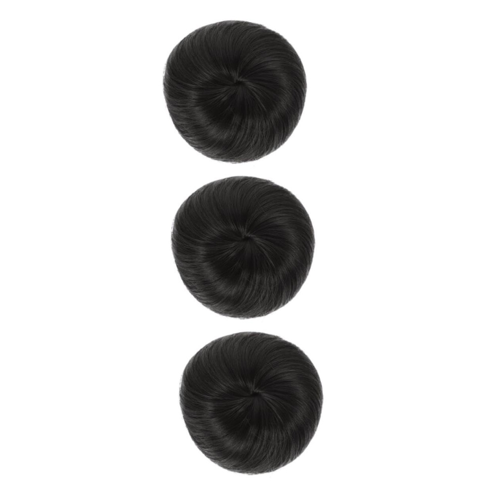 Unisex Ponytail Bun Extension With Instant Volume Boost, Heat Resistant Clipon Chignon Hairpiece 3Pcs