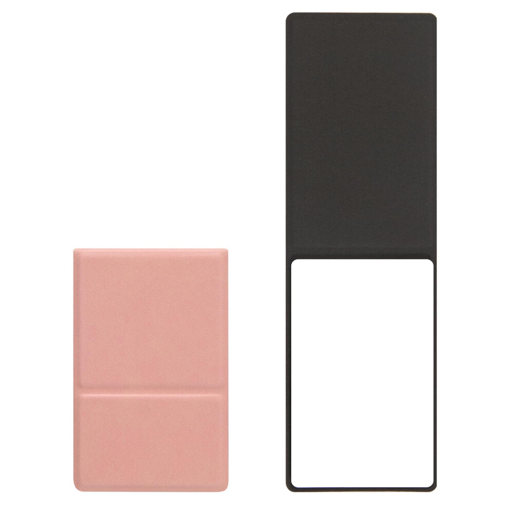 Travel Mirror with HD Clarity, UltraThin PocketFriendly Stainless Steel Folding Design, PU Leather Cover