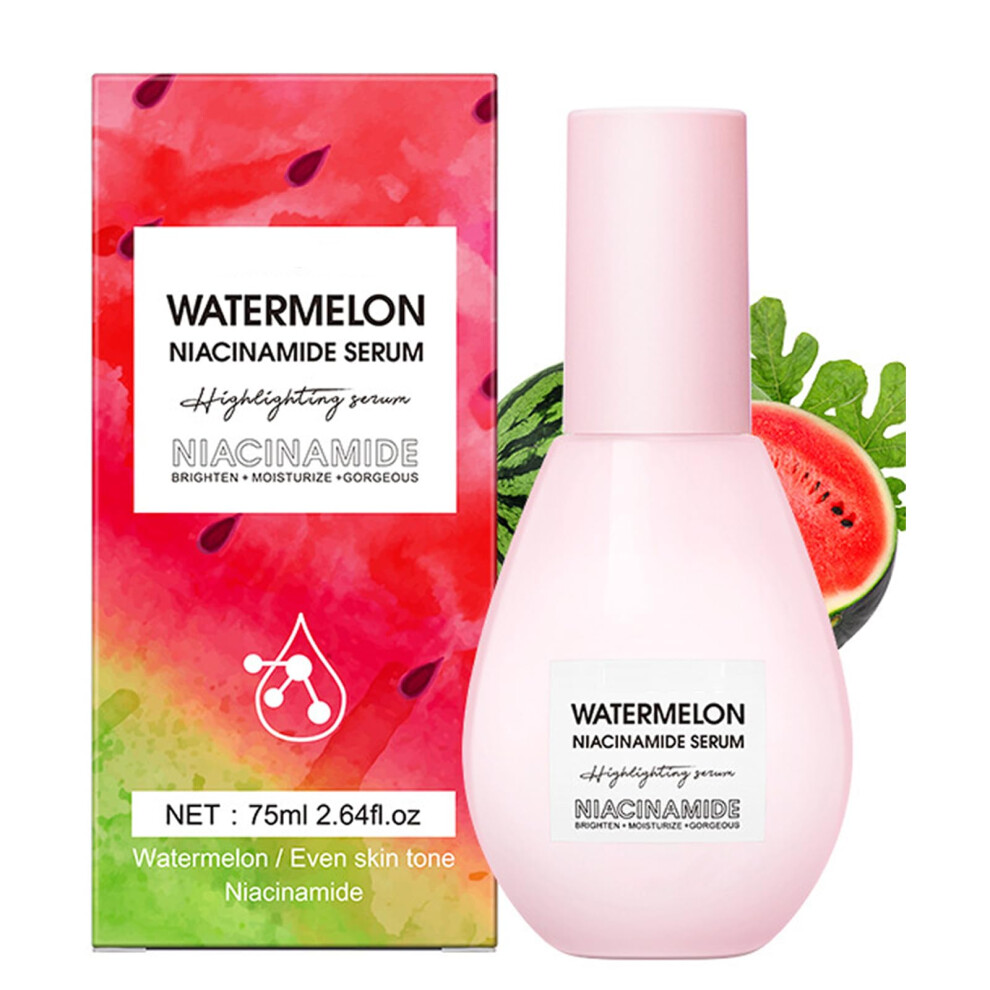 Niacinamide Serum with Watermelon and Hyaluronic Acid for Deep Hydration and Instant Brightening Glow 75ml