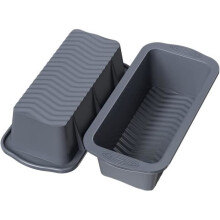 Kuchenform, Silikon-Kuchenform, 2 Stück Mini-Rechteck-Kuchenform, Antihaft-Silikon-Kuchenform (21 x 9,5 x 6,5 cm)