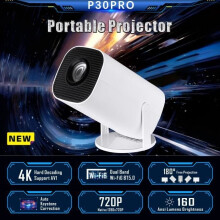 Isinbox Mini Projector Android 12 WiFi6 BT 5.0 Outdoor Movie 180 Περιστρεφόμενη συμβατή με τηλέφωνο