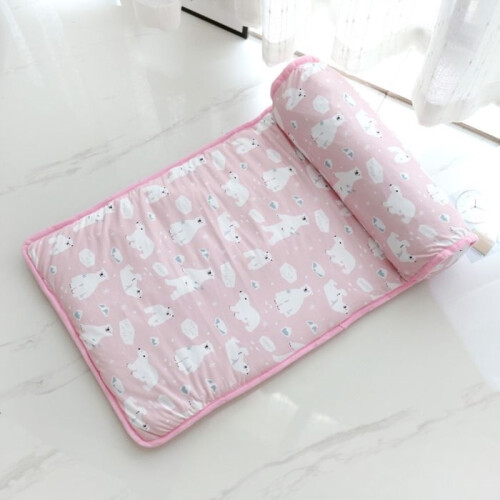 Ροζ Λευκή Αρκούδα Ψυκτικό χαλάκι Pet Cooling Mat Καλοκαιρινό κρεβάτι 2