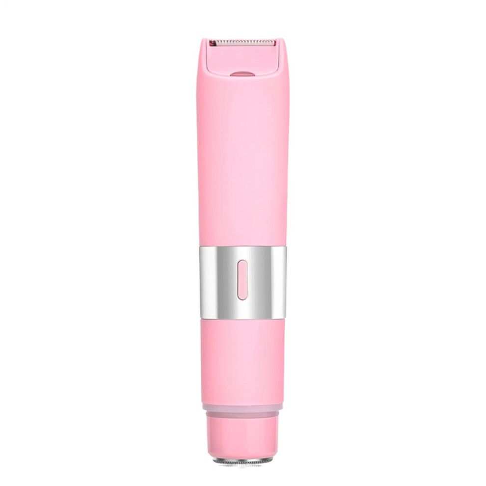 Red Women's Bikini Trimmer Dualhead Waterproof Electric Shaver Rechargeable Precision Razor