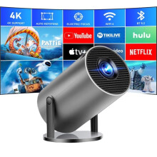 Isinbox Mini Portable Projector - Full HD 1080P - 4K Support - WiFi 6 - Bluetooth 5.2