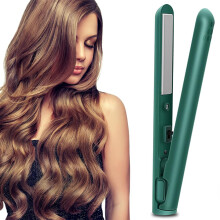 Mini 2 in 1 Hair Straightener and Curling Iron, USB Cordless Travel Styling Wand for All Hair Types Green