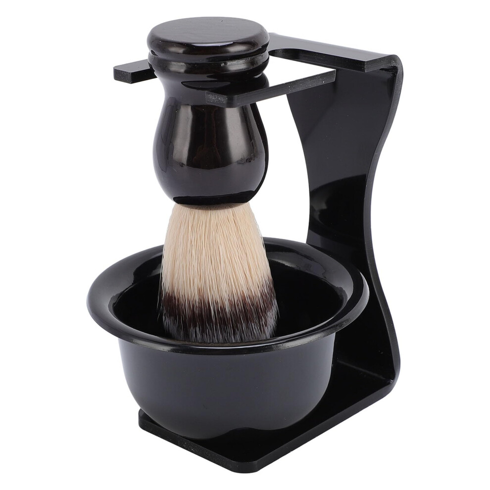 Shaving Brush Set for Men with Soft Nylon Bristles, Travel Beard Grooming Kit and Lather Bowl
