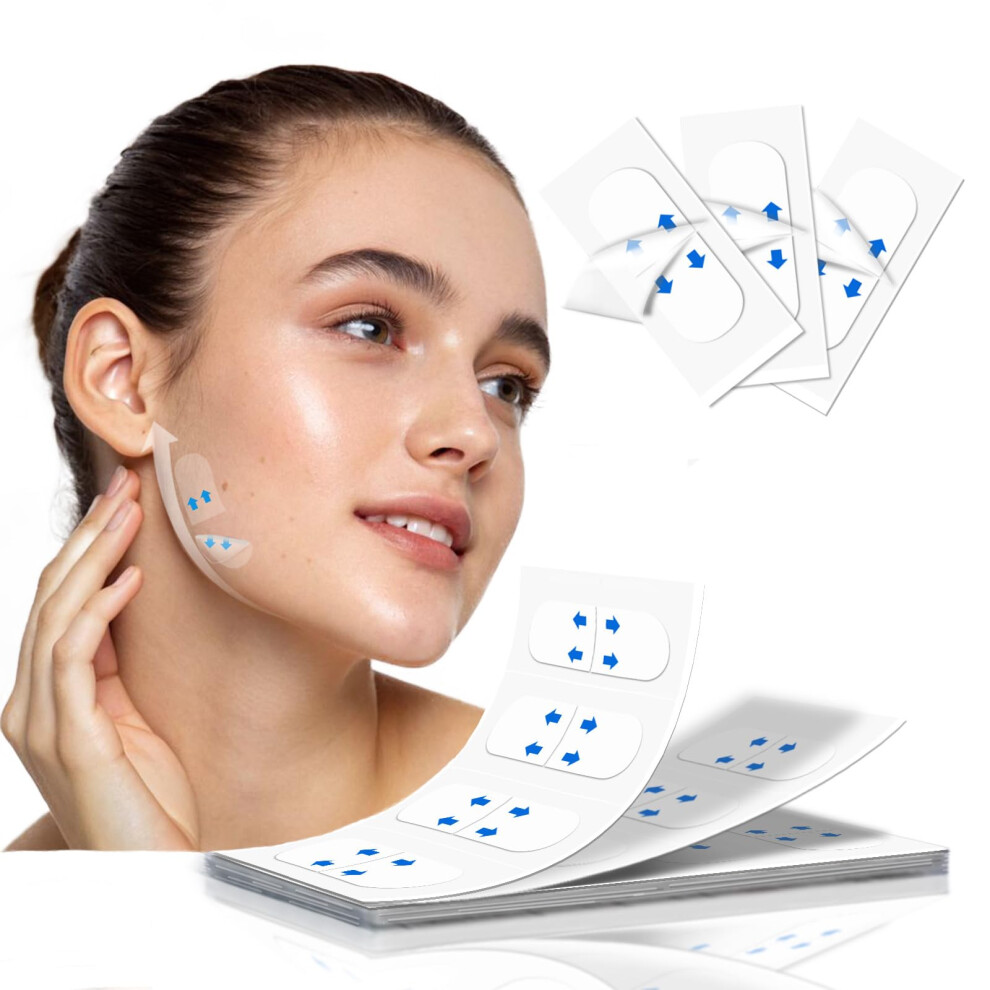 200PCS Invisible Face Lift Tape for Double Chin and Sagging Skin, Waterproof VShape Lifting for Women