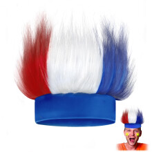 Patriotic Headband Red White Blue Troll Wig for 4th of July Party Costume and USA Events