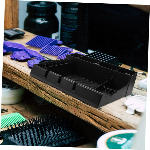 Barber Clipper Organizer with Multiple Tool Compartments, ABS Hair Clipper Holder Tray 2