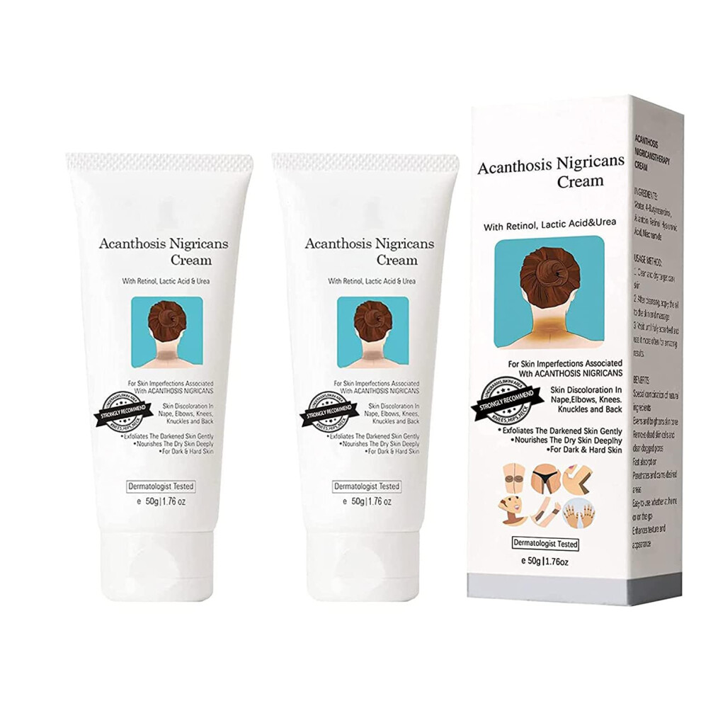 Cream Acanthosis Nigricans 50G X2, Skin Whitening Moisturizing For Neck And Armpits, Deep Hydration