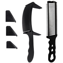 Fade Comb with Adjustable Hair Caliper, Heat Resistant NonSlip Barber Comb Set for Men, 2 Pcs