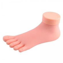 Nail Art Practice Foot Model Soft Reusable Fake Foot Mannequin for Pedicure and Manicure Training