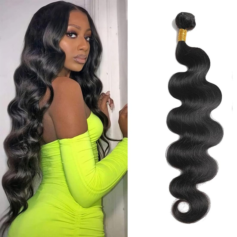 Brazilian Virgin Hair Bundles Body Wave 18 Inch Double Weft Soft Silky Natural Black