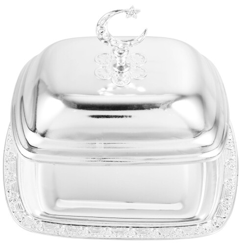 3Pcs Silver Dish Storage Container with Lid for Kitchen 1