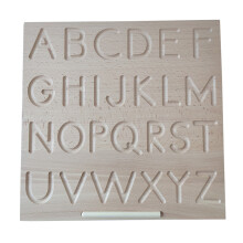 2Sets Alphabet Lernspielzeug Holz Kinder Beige Sicher
