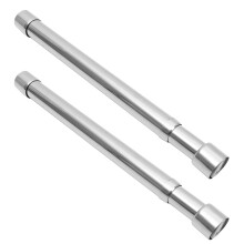 4Stk Teleskop-Bekleidungsstange Aus Edelstahl, Verstellbar, Silber
