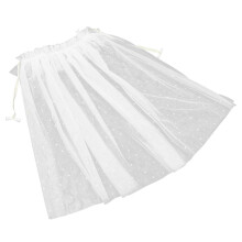 2Stk Kinder Umhang Gauze Cape Weiß Schneeflockenmuster Partywear