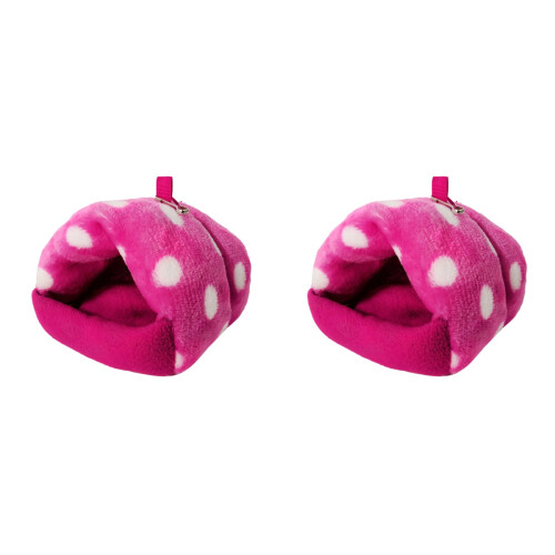 2Pièces Rose Pour Hamster, Lit Chaud Animal Polyvalent 1