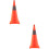 2Pièces Cônes Pliables Orange Lumière LED Base Antidérapante 6