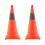 2Pièces Cônes Pliables Orange Lumière LED Base Antidérapante 2