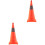 2Pièces Cônes Pliables Orange Lumière LED Base Antidérapante 3