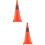 2Pièces Cônes Pliables Orange Lumière LED Base Antidérapante 7