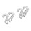 4Pièces Patte Alliage Argent Protection 7