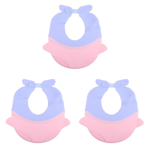 3Pcs Adjustable Infant Shampoo Cap Waterproof Baby Bath Visor 2