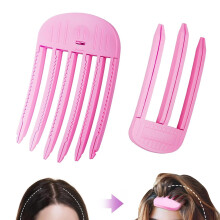 Hot Pink Hair Volumizer and NoTrace Root Lifting Clips for Fluffy Bangs, Visible Root Lift, NoHeat Styling