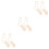 3Paires Gabarits En Bois Durable Marron Pour 5