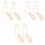 3Paires Gabarits En Bois Durable Marron Pour 3