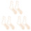 3Paires Gabarits En Bois Durable Marron Pour 2