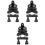 3Pièces Support Noir Rotation 360 Stable Pour Caméra Action 3