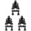 3Pièces Support Noir Rotation 360 Stable Pour Caméra Action 2
