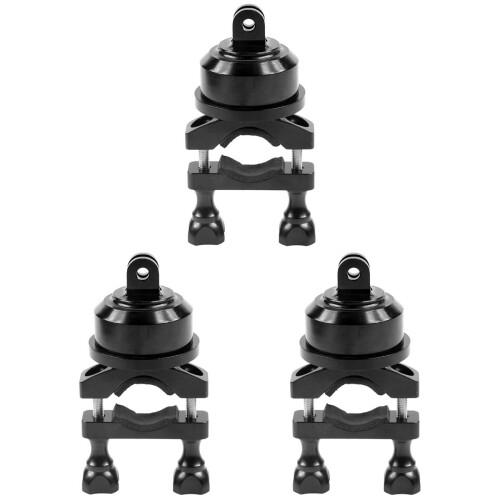 3Pièces Support Noir Rotation 360 Stable Pour Caméra Action 1