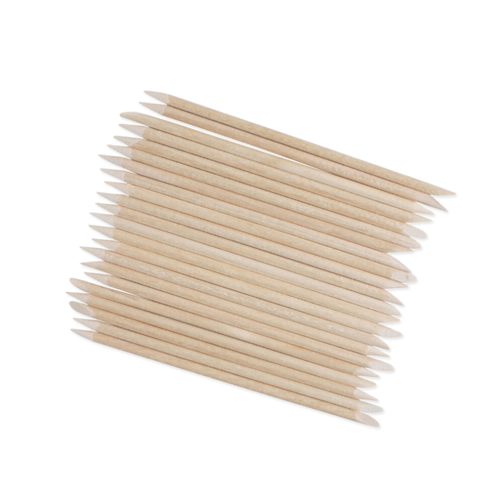Inoomp Beige 300Pcs Nail Cleaning Sticks Cuticle Pushers Manicure Accessories
