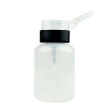 2Pcs Nail Remover Lockable Bottle Transparent Plastic Push Down Pump