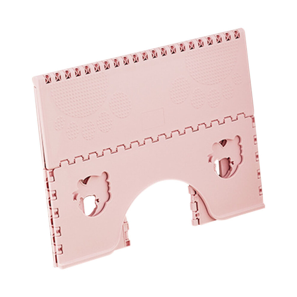 Inoomp Pink 2Pcs Folding Toilet Stool Bathroom Anti-Skid Toilet Rising Stool