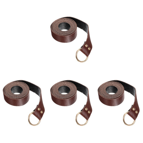 4Pcs Brown Decorative Medieval Belt Adjustable Retro Style Sword Belt 2