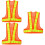 Masteelf  3 Pcs Adjustable Safety Vest Security High Visibility Orange 7