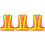Masteelf  3 Pcs Adjustable Safety Vest Security High Visibility Orange 4