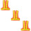 Masteelf  3 Pcs Adjustable Safety Vest Security High Visibility Orange 9