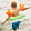 3pcs Orange Swim Ring Child Float Outdoor Pvc 3