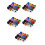 5Pcs Assorted Polyester Thread Spools for Embroidery and Sewing 10