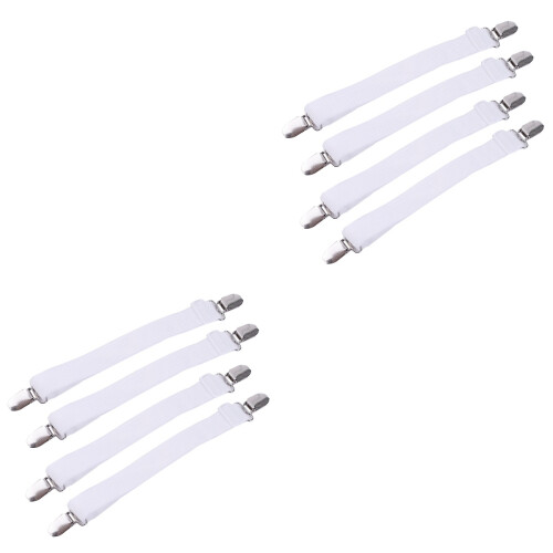 8 Pcs Mattress Cover Clips Multifunction White 2